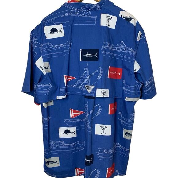 Columbia Fishing Shirt Men's Large PFG Trollers Best Performance Button Down - Picture 2 of 6